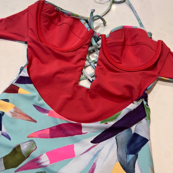 Mara Hoffman Lattice Underwire One Piece Swimsuit - Picture 5 of 9